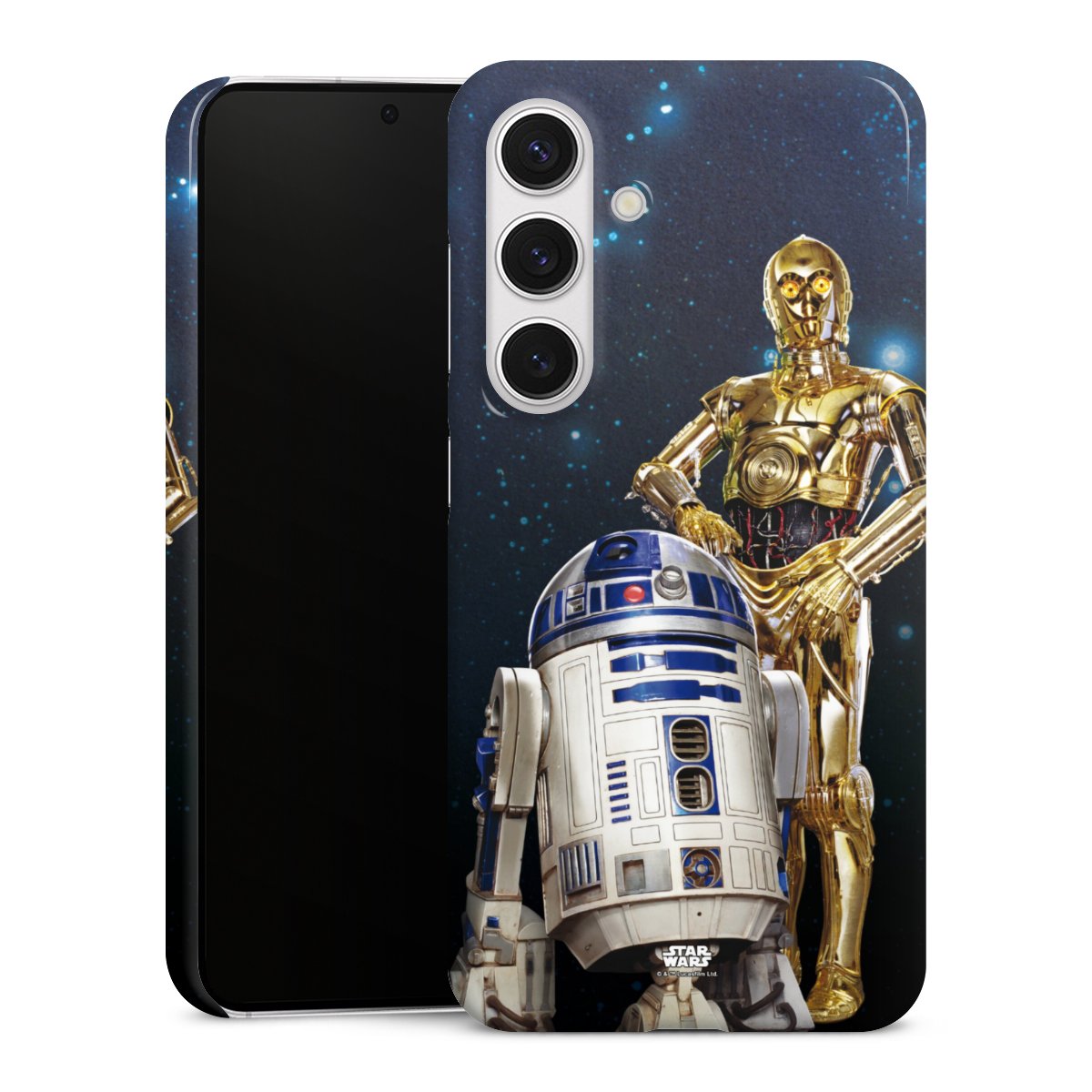 Galaxy S24 Handy Premium Case Smartphone Handyhülle Schutzhülle glänzend Weltall Star Wars R2d2 Premium Case