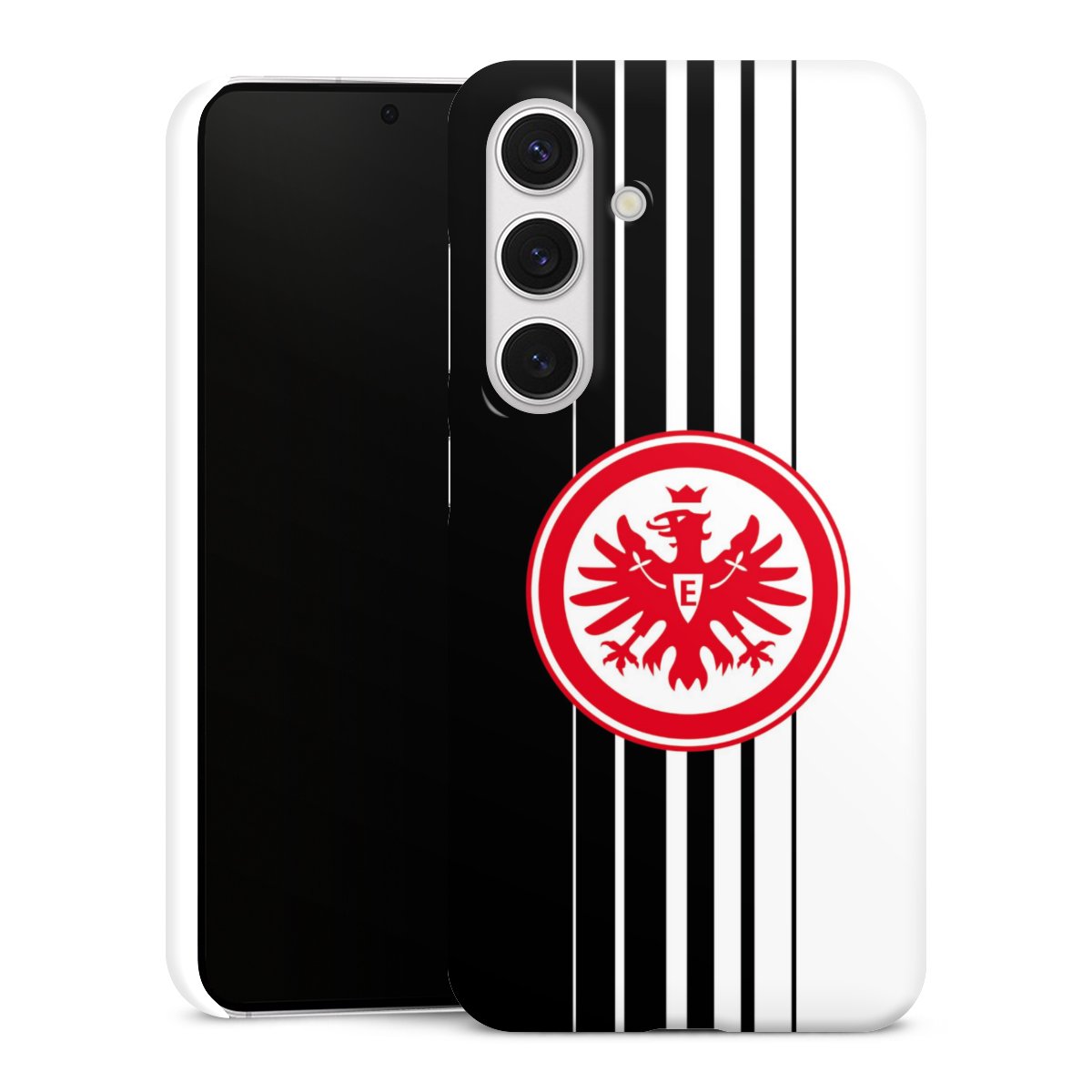 Galaxy S24 Handy Premium Case Smartphone Handyhülle Schutzhülle glänzend Stripes Eintracht Frankfurt Official Licensed Product Premium Case