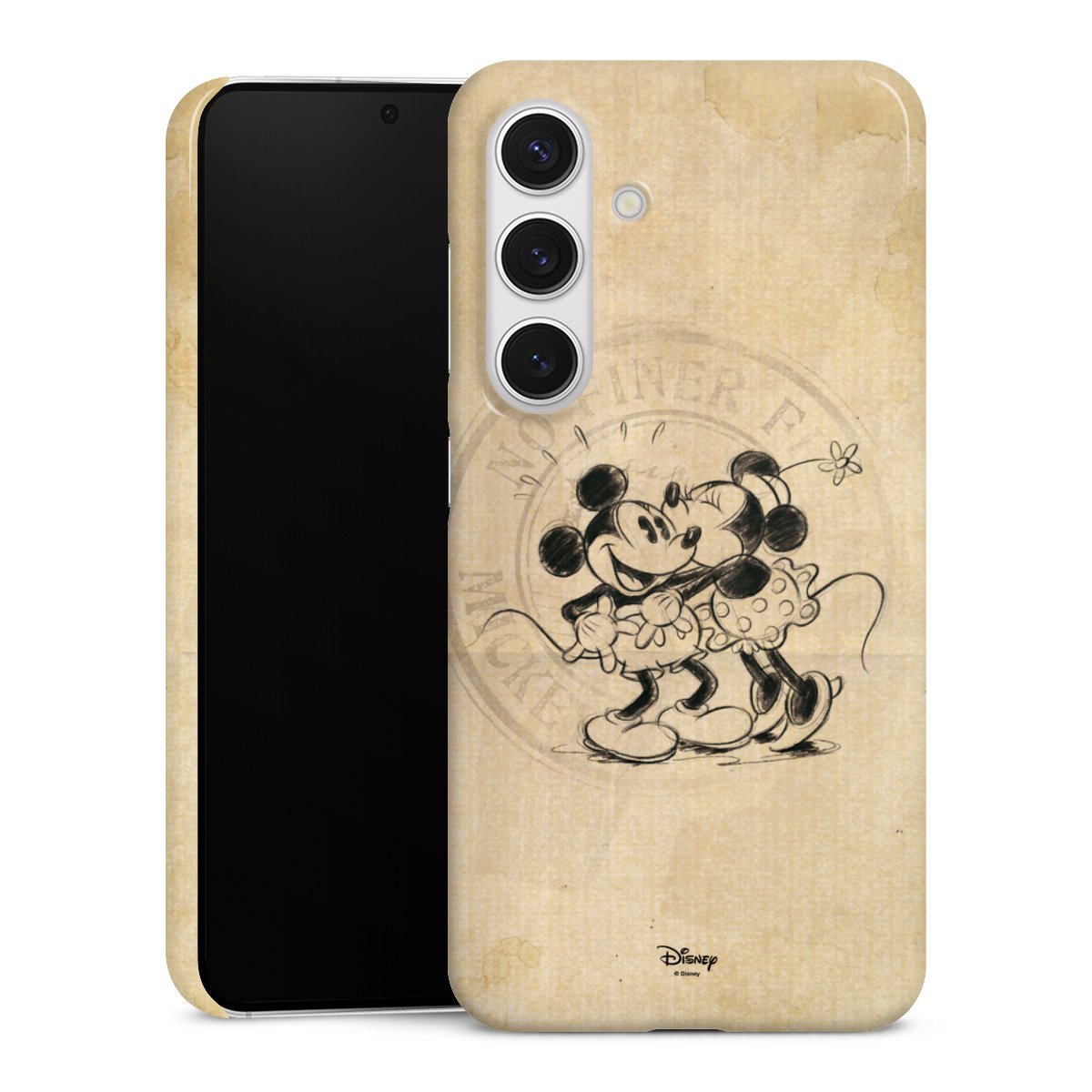 Galaxy S24 Handy Premium Case Smartphone Handyhülle Schutzhülle glänzend Mickey Mouse Vintage Minnie Mouse Premium Case