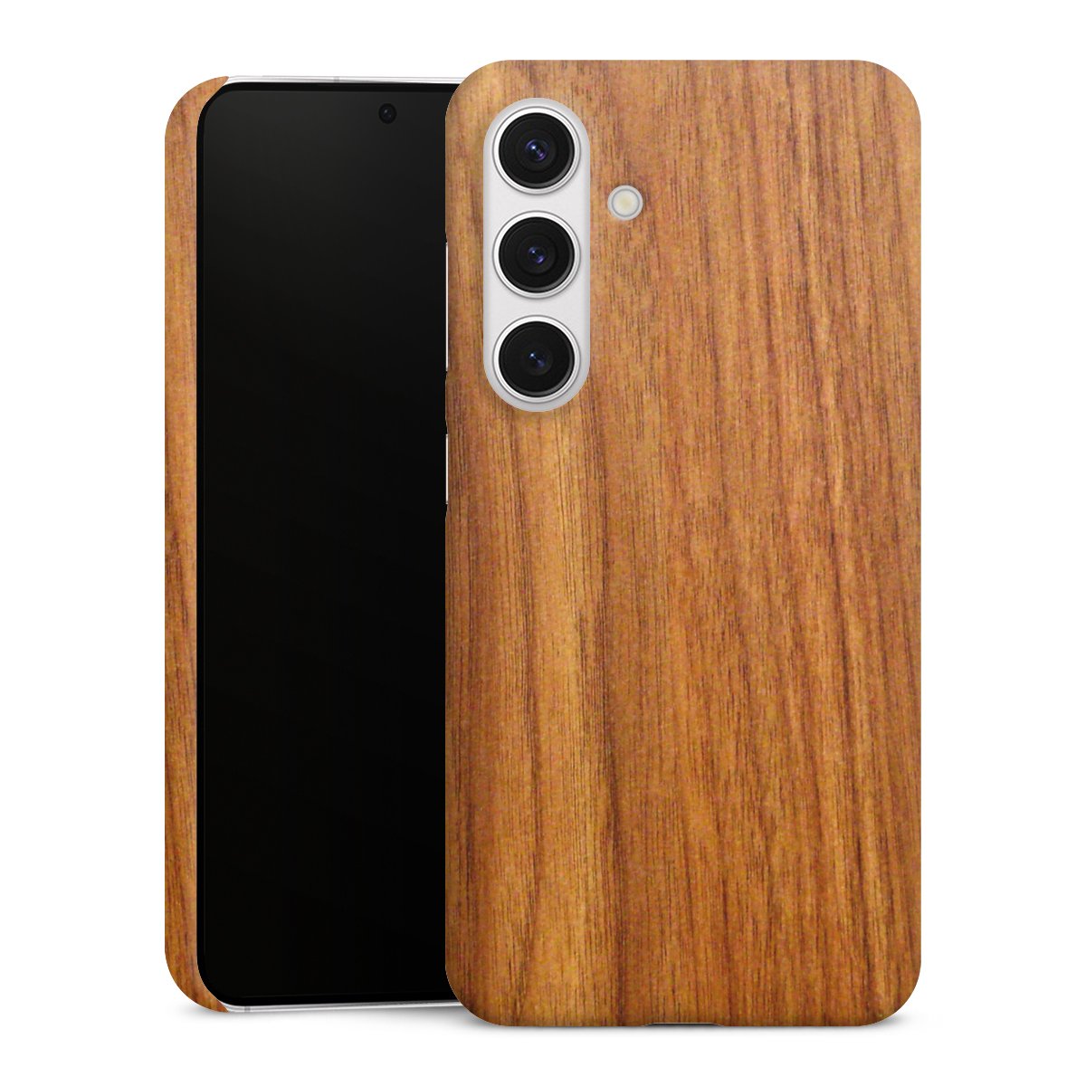 Galaxy S24 Handy Premium Case Smartphone Handyhülle Schutzhülle matt Wood Larch Wooden Look Premium Case