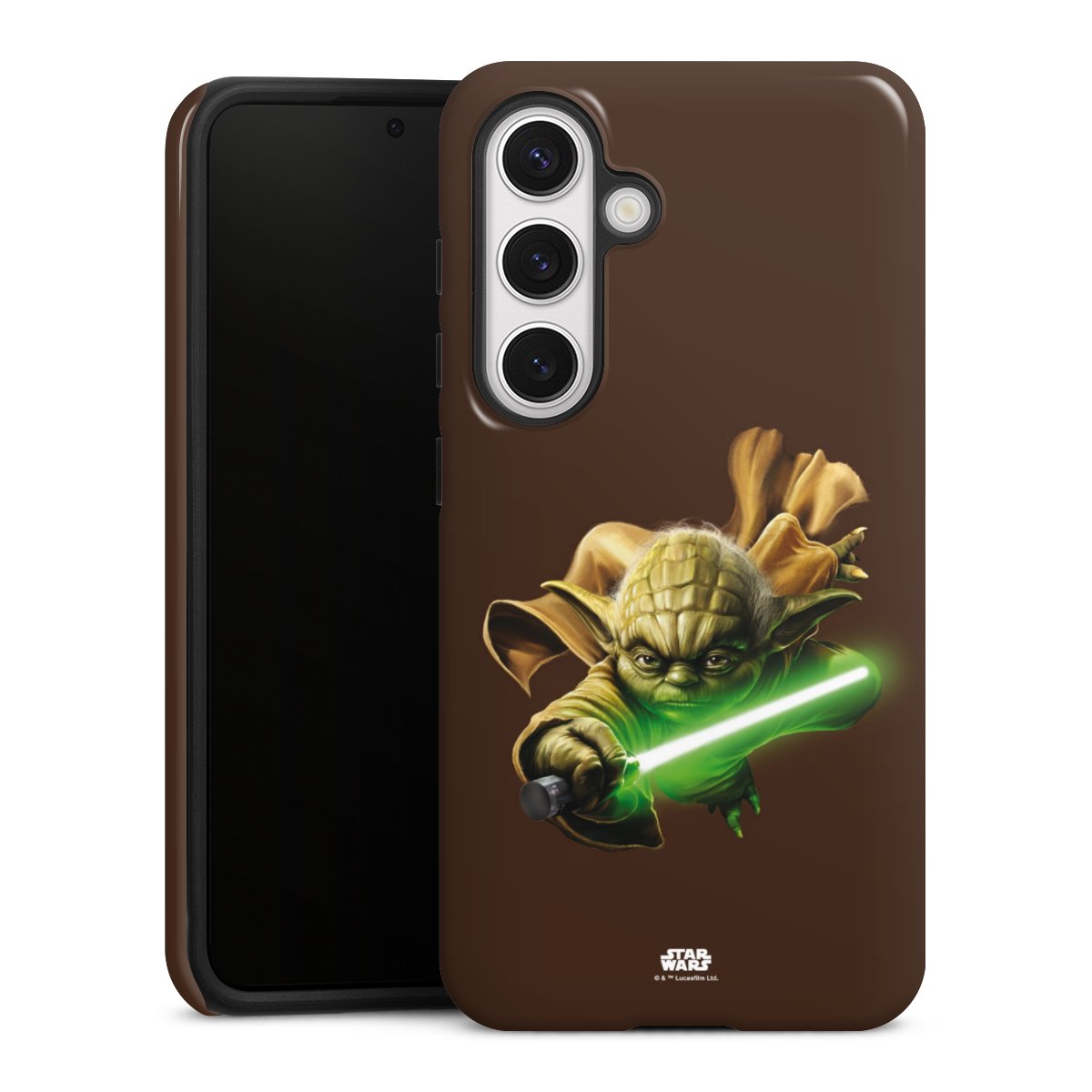 Galaxy S24 Handy Panzer Handyhülle robuste Outdoor Hülle Schutzhülle glänzend Yoda Merchandise Star Wars Tough Case