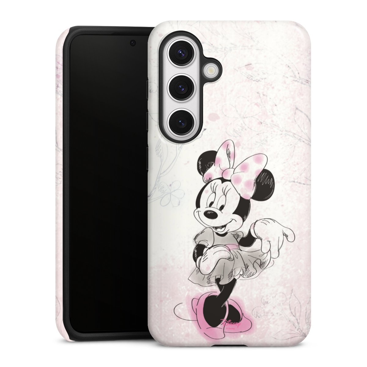 Galaxy S24 Handy Panzer Handyhülle robuste Outdoor Hülle Schutzhülle glänzend Disney Minnie Mouse Vintage Tough Case