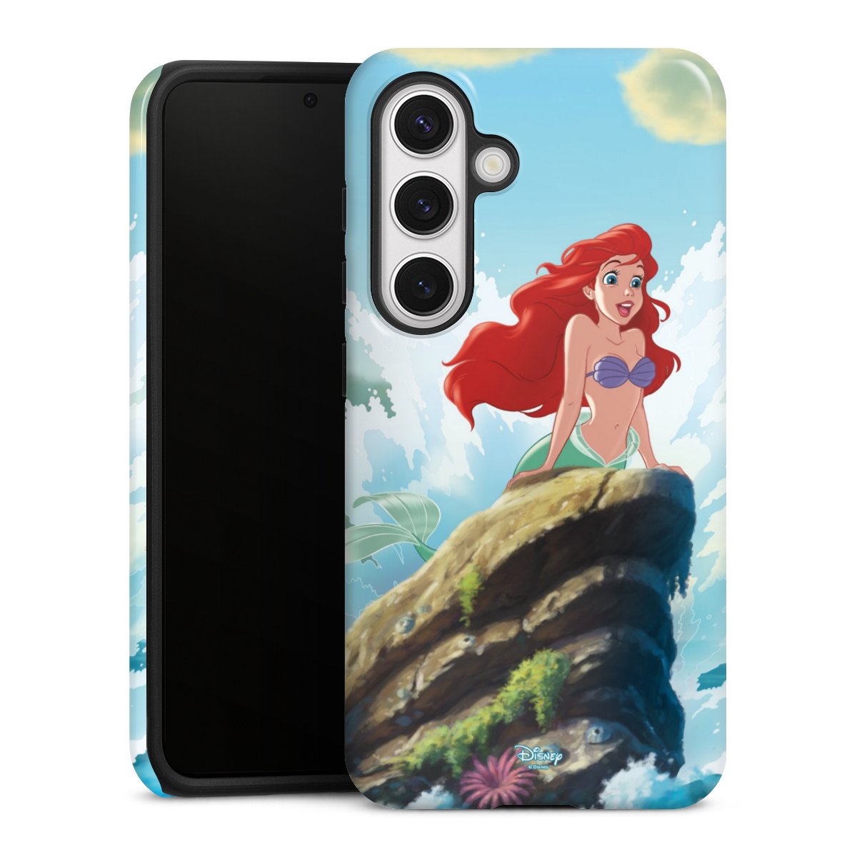 Galaxy S24 Handy Panzer Handyhülle robuste Outdoor Hülle Schutzhülle glänzend Mermaid Arielle Die Meerjungfrau Official Licensed Product Tough Case