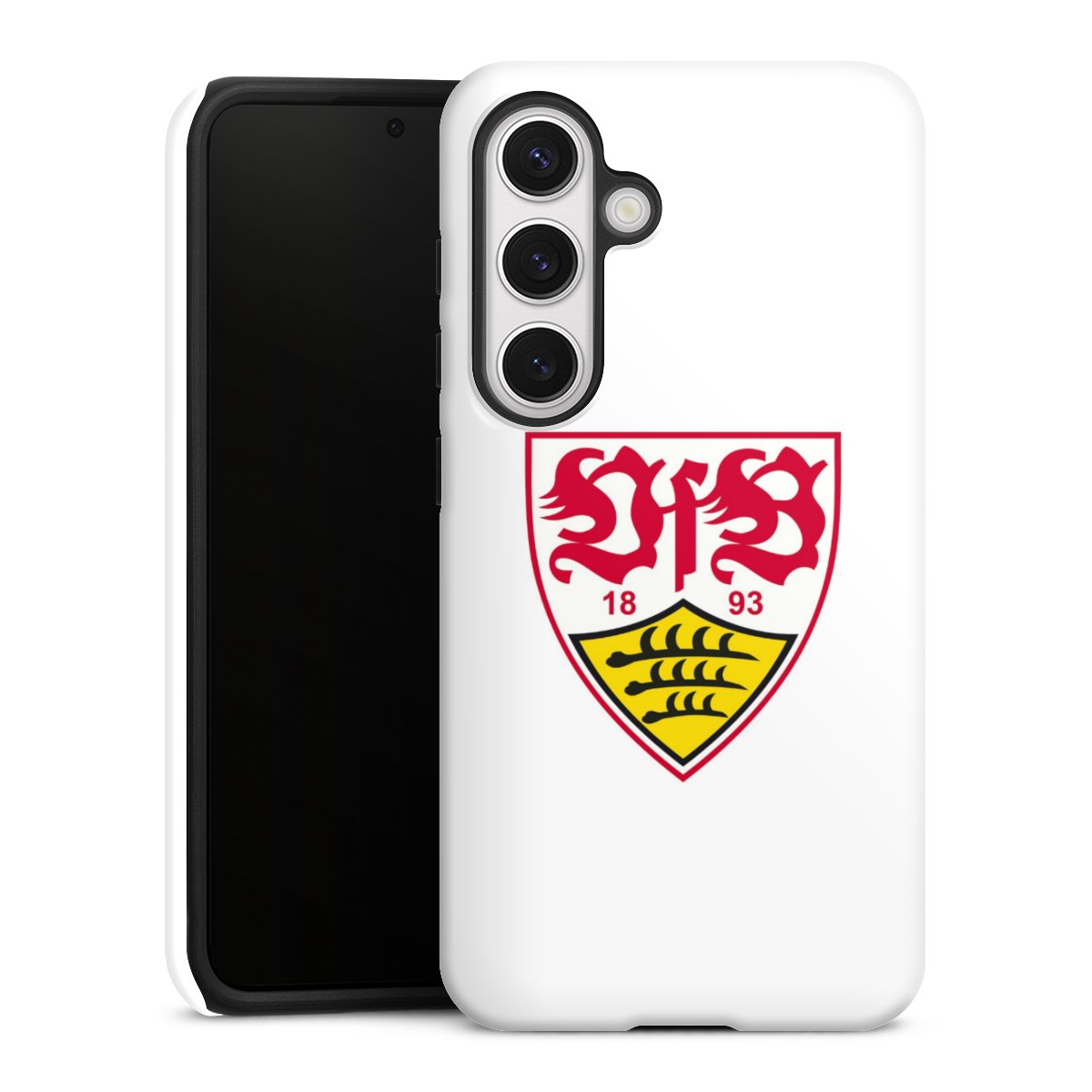 Galaxy S24 Handy Panzer Handyhülle robuste Outdoor Hülle Schutzhülle glänzend Logo Official Licensed Product Vfb Stuttgart Tough Case