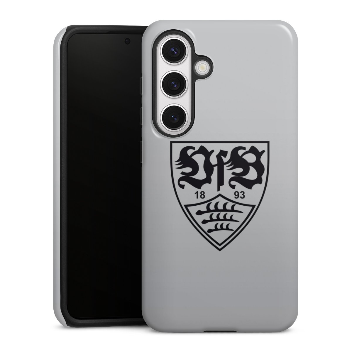 Galaxy S24 Handy Panzer Handyhülle robuste Outdoor Hülle Schutzhülle glänzend Logo Vfb Stuttgart Official Licensed Product Tough Case