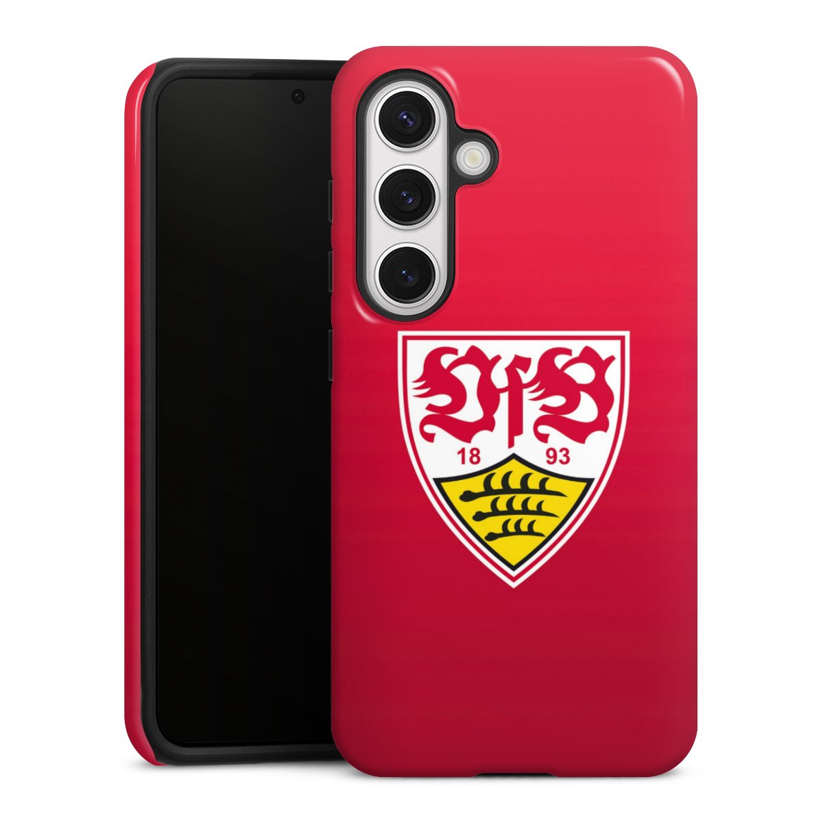 Galaxy S24 Handy Panzer Handyhülle robuste Outdoor Hülle Schutzhülle glänzend Official Licensed Product Vfb Stuttgart Tough Case