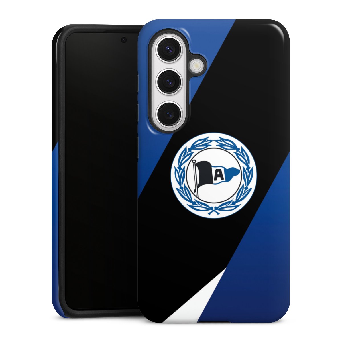 Galaxy S24 Handy Panzer Handyhülle robuste Outdoor Hülle Schutzhülle glänzend Official Licensed Product Arminia Bielefeld Dsc Tough Case