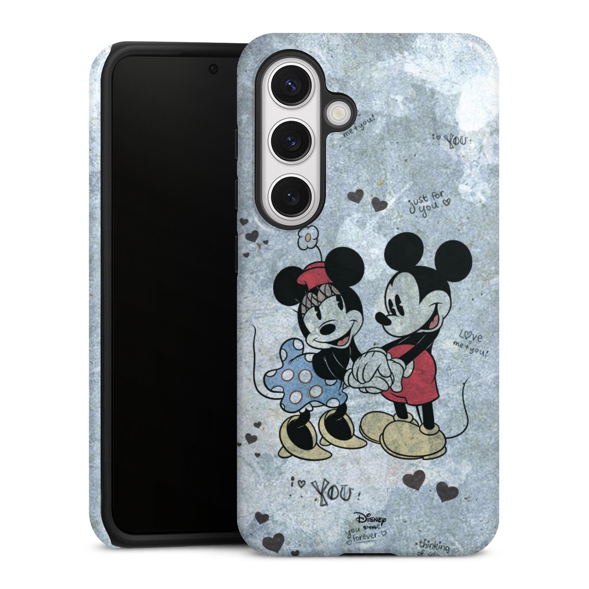 Galaxy S24 Handy Panzer Handyhülle robuste Outdoor Hülle Schutzhülle glänzend Mickey & Minnie Mouse Vintage Disney Tough Case