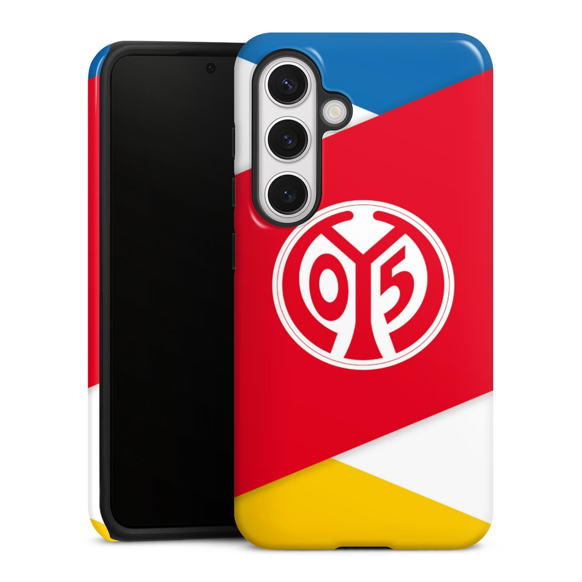 Galaxy S24 Handy Panzer Handyhülle robuste Outdoor Hülle Schutzhülle glänzend Official Licensed Product Soccer 1. Fsv Mainz 05 E.V. Tough Case