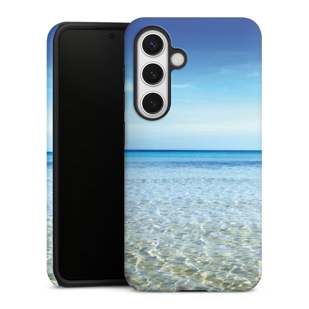 Galaxy S24 Handy Panzer Handyhülle robuste Outdoor Hülle Schutzhülle matt Urlaub Sky Ocean Tough Case