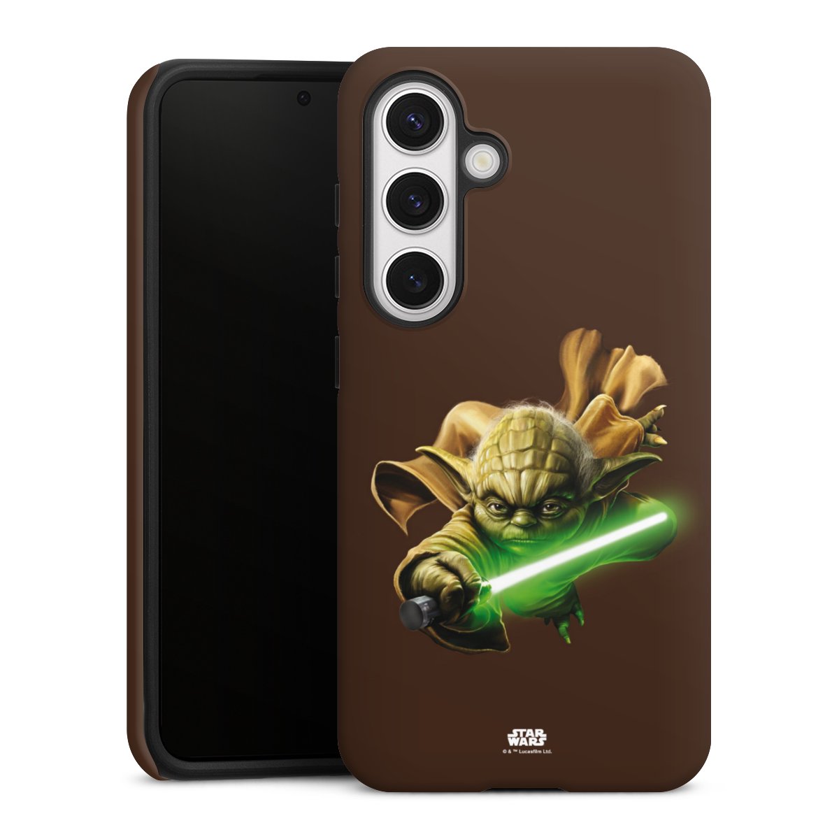 Galaxy S24 Handy Panzer Handyhülle robuste Outdoor Hülle Schutzhülle matt Yoda Merchandise Star Wars Tough Case