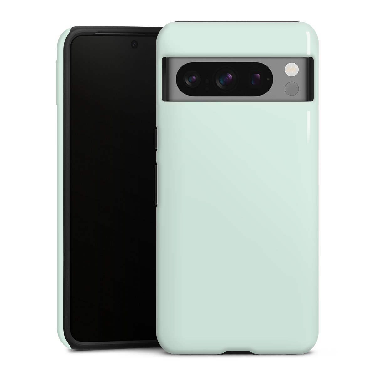 Google Pixel 8 Pro Handy Panzer Handyhülle robuste Outdoor Hülle Schutzhülle glänzend Green Unicoloured Mint Tough Case