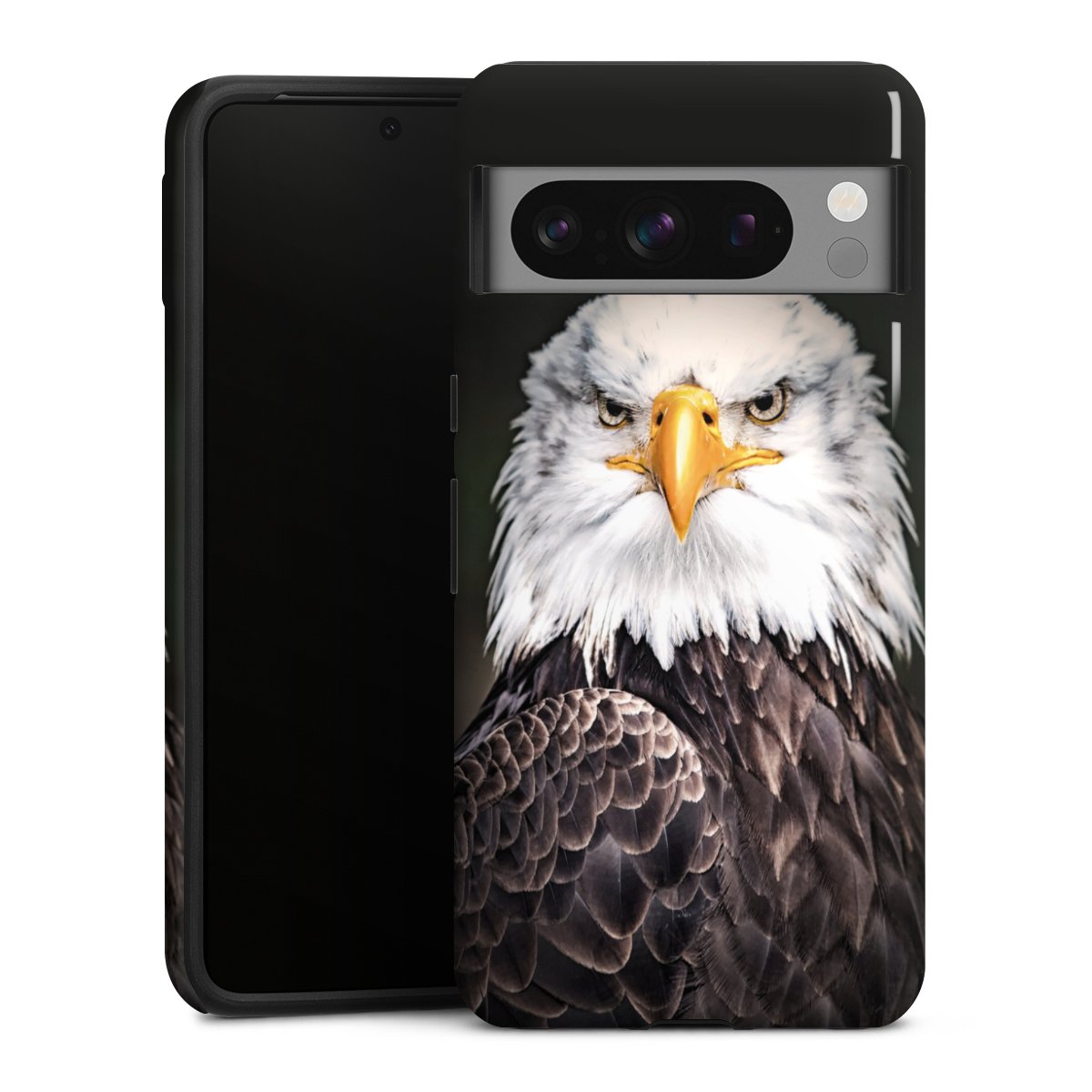 Google Pixel 8 Pro Handy Panzer Handyhülle robuste Outdoor Hülle Schutzhülle glänzend Eagle Bird Tough Case