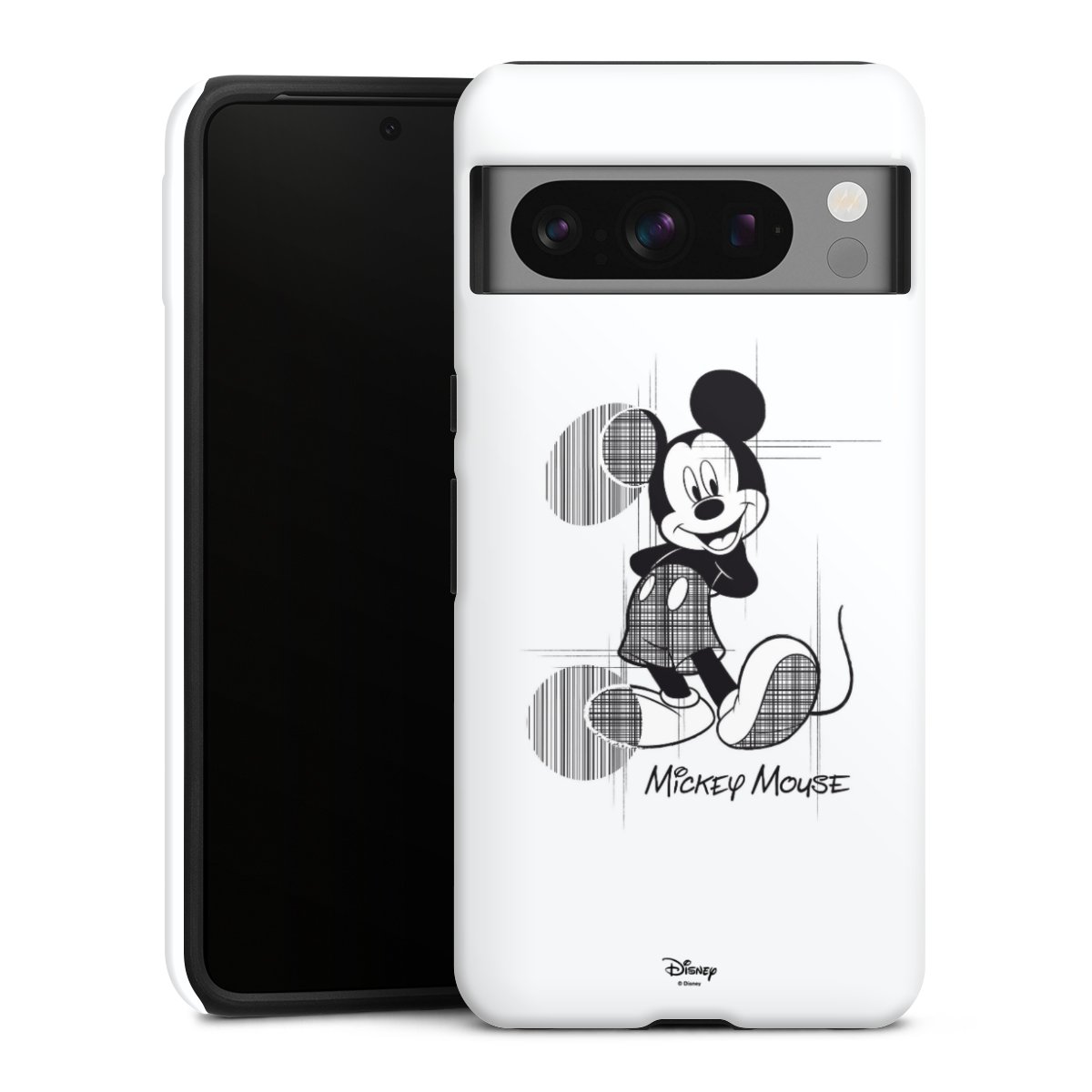 Google Pixel 8 Pro Handy Panzer Handyhülle robuste Outdoor Hülle Schutzhülle glänzend Disney Official Licensed Product Mickey Mouse Tough Case