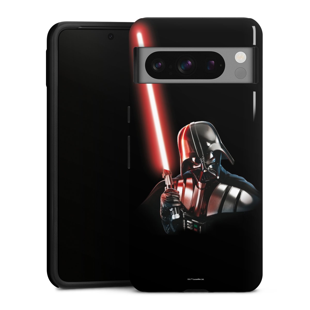 Google Pixel 8 Pro Handy Panzer Handyhülle robuste Outdoor Hülle Schutzhülle glänzend Star Wars Merchandise Darth Vader Tough Case