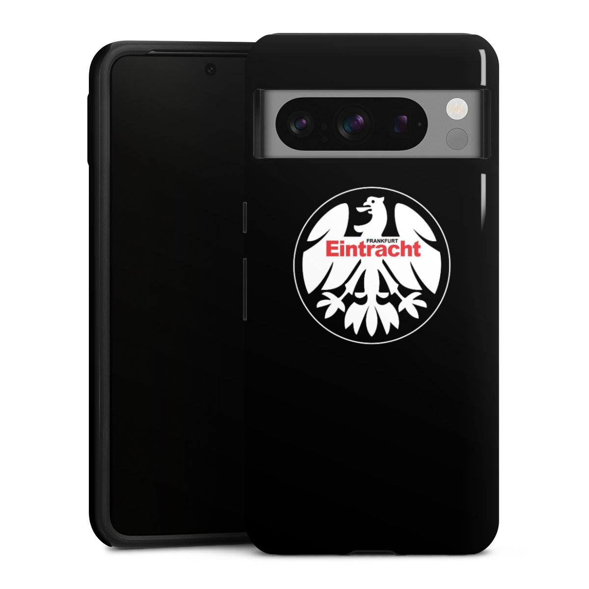 Google Pixel 8 Pro Handy Panzer Handyhülle robuste Outdoor Hülle Schutzhülle glänzend Official Licensed Product Eintracht Frankfurt Sge Tough Case