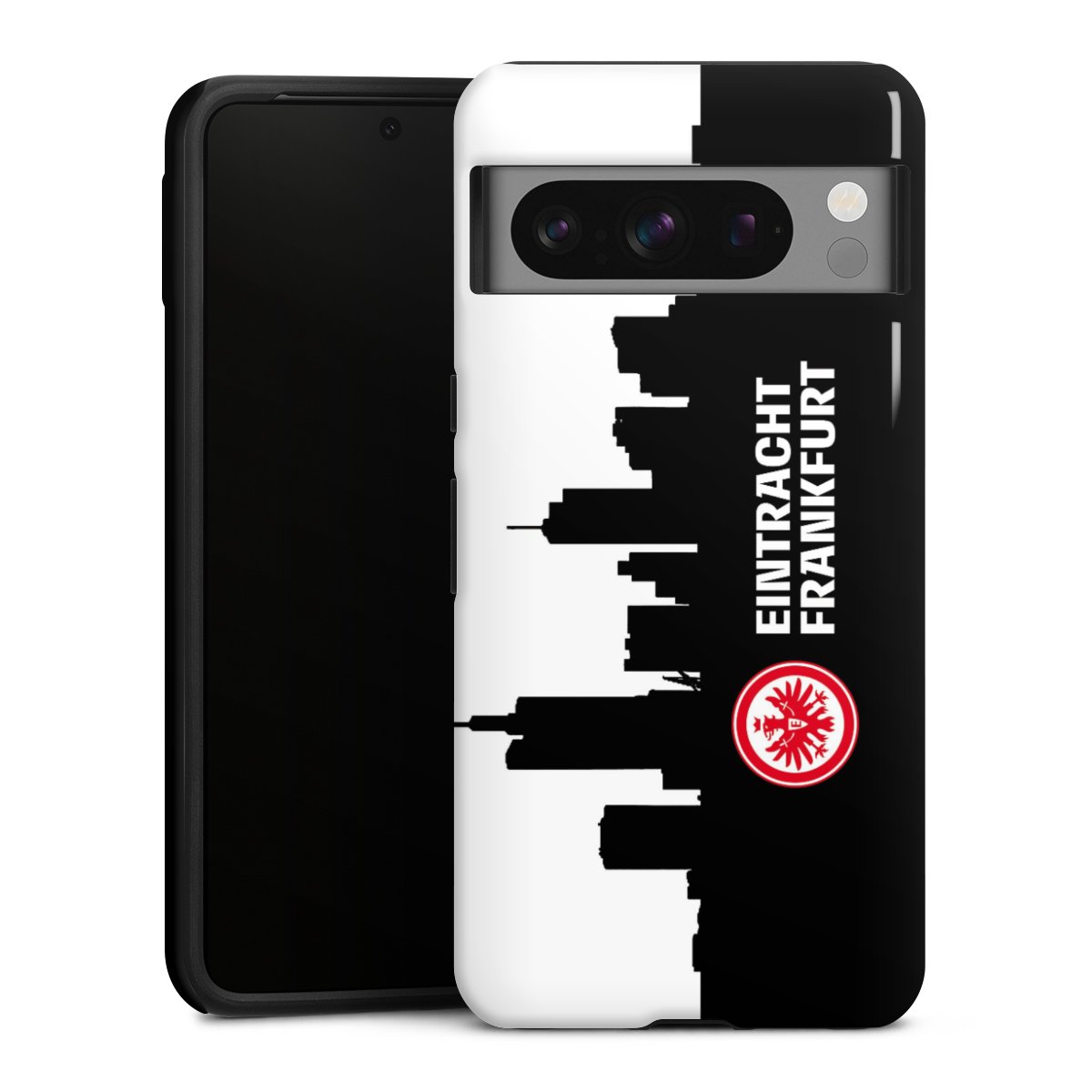 Google Pixel 8 Pro Handy Panzer Handyhülle robuste Outdoor Hülle Schutzhülle glänzend Sge Eintracht Frankfurt Official Licensed Product Tough Case