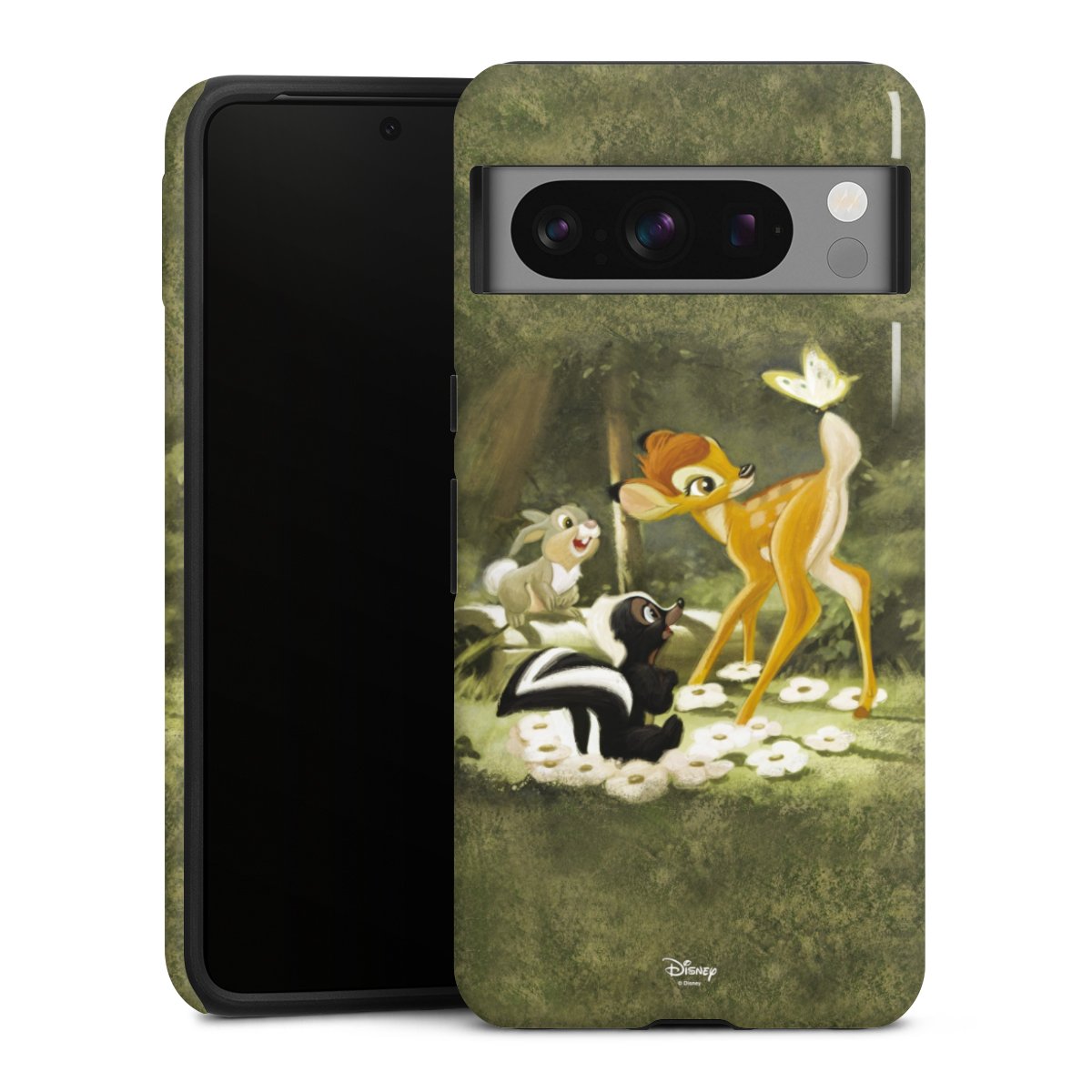 Google Pixel 8 Pro Handy Panzer Handyhülle robuste Outdoor Hülle Schutzhülle glänzend Disney Official Licensed Product Bambi Tough Case