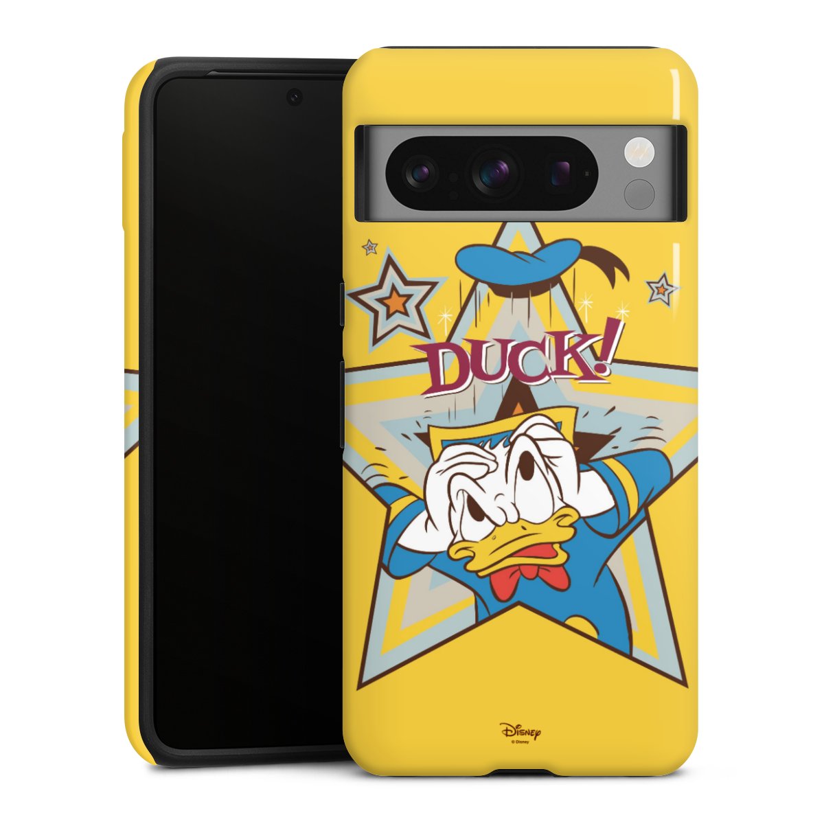 Google Pixel 8 Pro Handy Panzer Handyhülle robuste Outdoor Hülle Schutzhülle glänzend Official Licensed Product Donald Duck Disney Tough Case