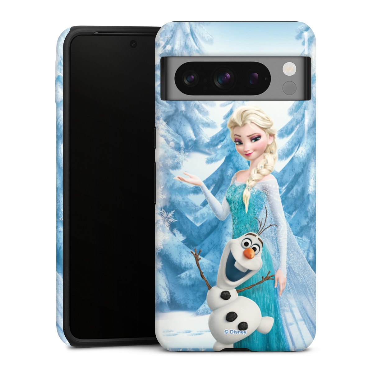 Google Pixel 8 Pro Handy Panzer Handyhülle robuste Outdoor Hülle Schutzhülle glänzend Official Licensed Product Frozen Elsa Disney Tough Case