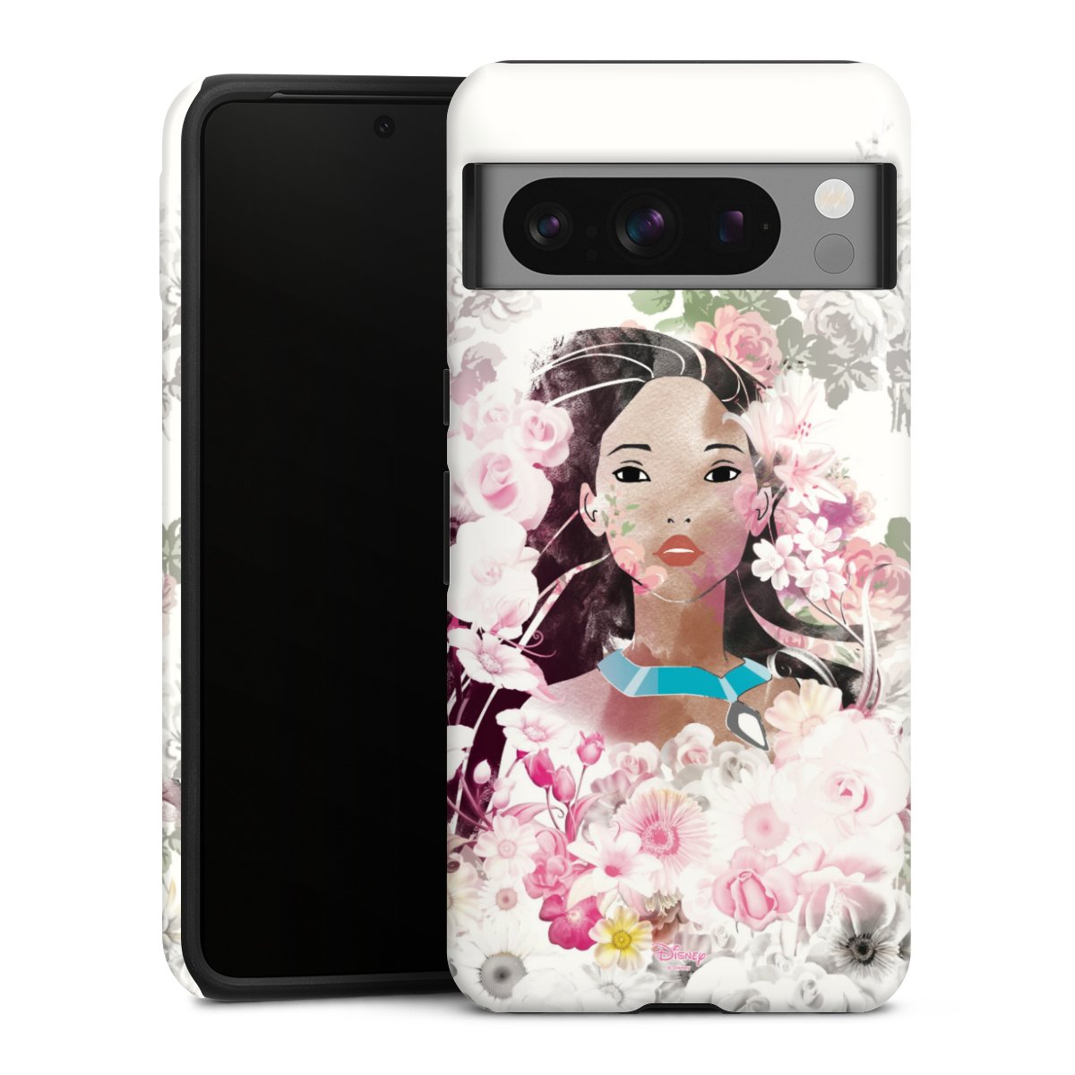 Google Pixel 8 Pro Handy Panzer Handyhülle robuste Outdoor Hülle Schutzhülle glänzend Pocahontas Official Licensed Product Disney Tough Case