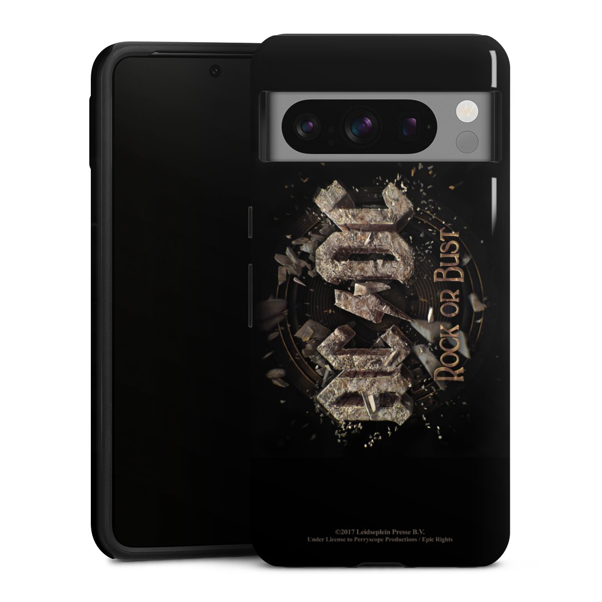 Google Pixel 8 Pro Handy Panzer Handyhülle robuste Outdoor Hülle Schutzhülle glänzend Acdc Official Licensed Product Rock Or Bust Tough Case