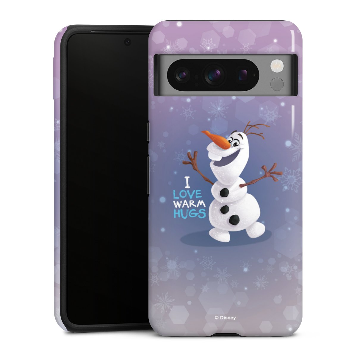 Google Pixel 8 Pro Handy Panzer Handyhülle robuste Outdoor Hülle Schutzhülle glänzend Frozen Frozen Olaf Official Licensed Product Tough Case