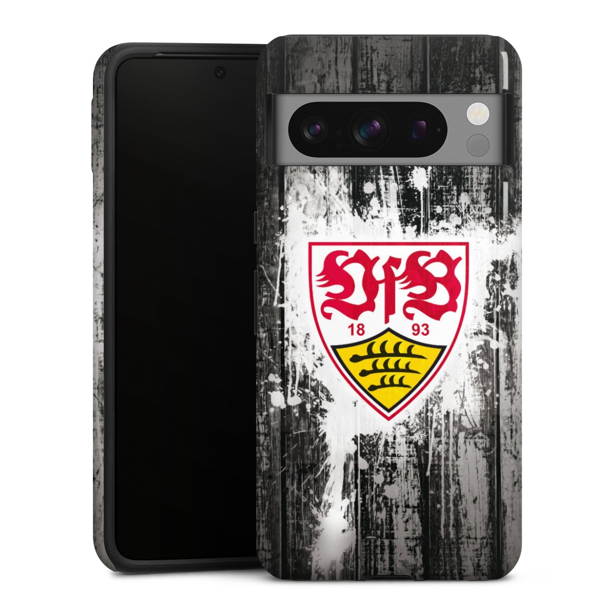 Google Pixel 8 Pro Handy Panzer Handyhülle robuste Outdoor Hülle Schutzhülle glänzend Vfb Stuttgart Official Licensed Product Tough Case