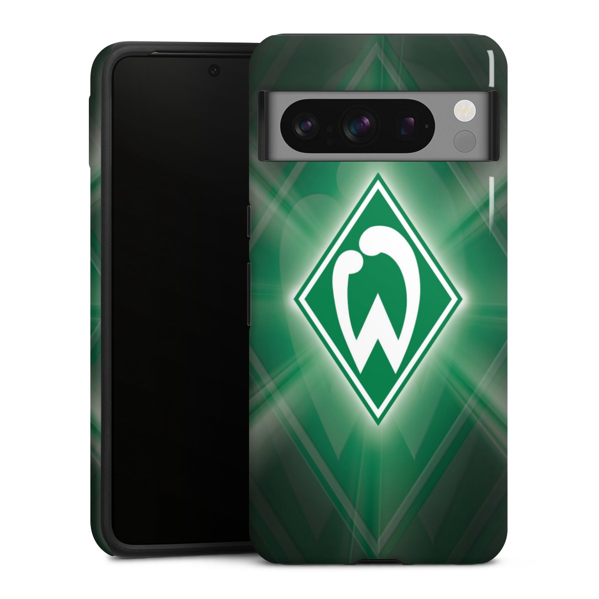 Google Pixel 8 Pro Handy Panzer Handyhülle robuste Outdoor Hülle Schutzhülle glänzend Sv Werder Bremen Official Licensed Product Coat Of Arms Tough Case