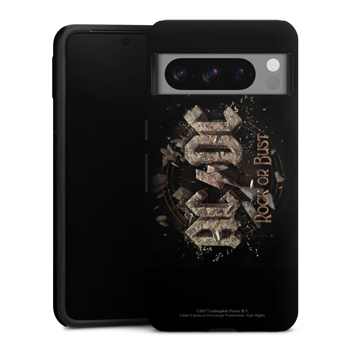 Google Pixel 8 Pro Handy Panzer Handyhülle robuste Outdoor Hülle Schutzhülle matt Acdc Official Licensed Product Rock Or Bust Tough Case