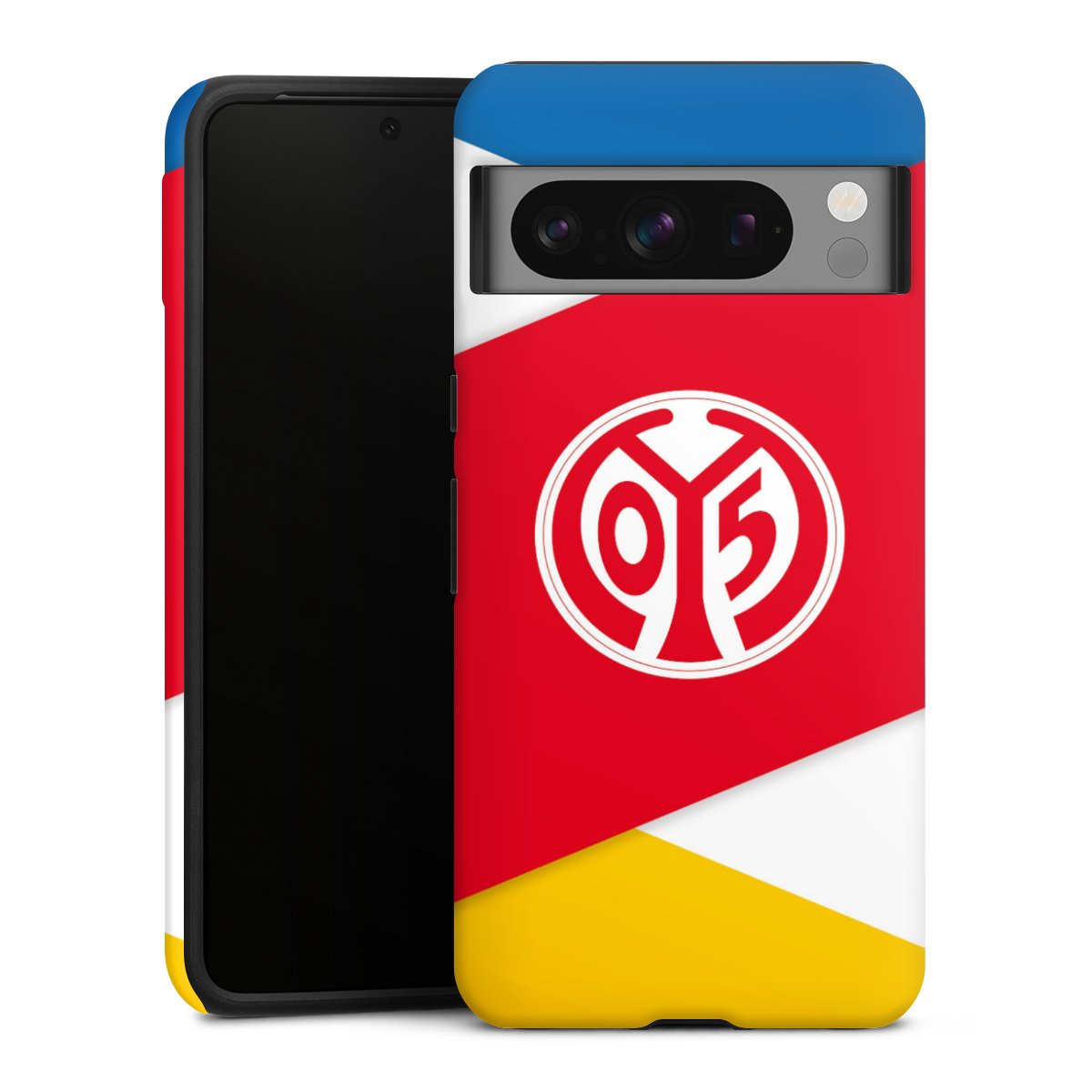 Google Pixel 8 Pro Handy Panzer Handyhülle robuste Outdoor Hülle Schutzhülle matt Official Licensed Product Soccer 1. Fsv Mainz 05 E.V. Tough Case