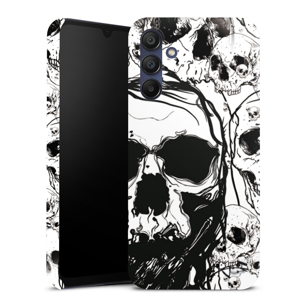 Galaxy A15 5G Handy Premium Case Smartphone Handyhülle Schutzhülle glänzend Totenkopf Halloween Premium Case