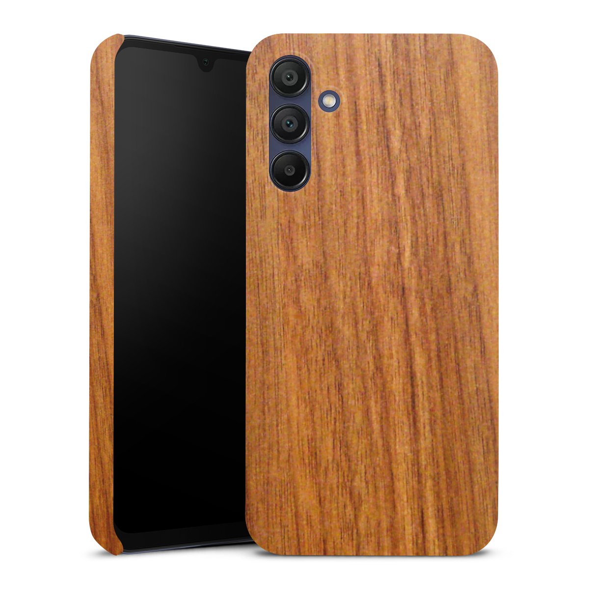 Galaxy A15 5G Handy Premium Case Smartphone Handyhülle Schutzhülle glänzend Wood Larch Wooden Look Premium Case