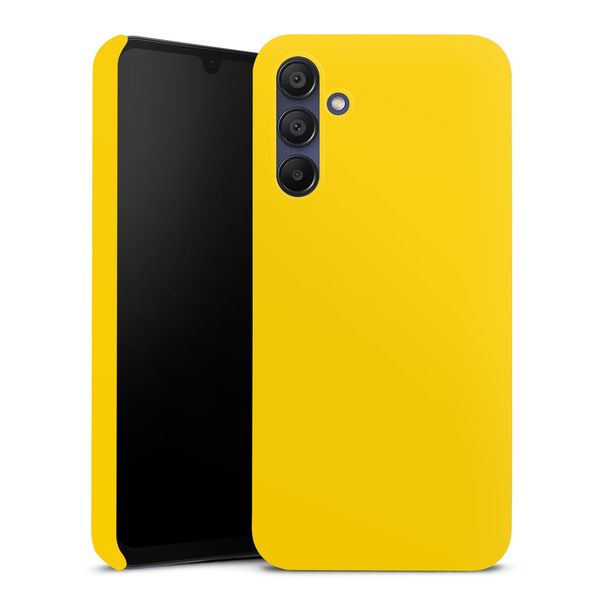 Galaxy A15 5G Handy Premium Case Smartphone Handyhülle Schutzhülle glänzend Yellow Unicoloured Colour Premium Case