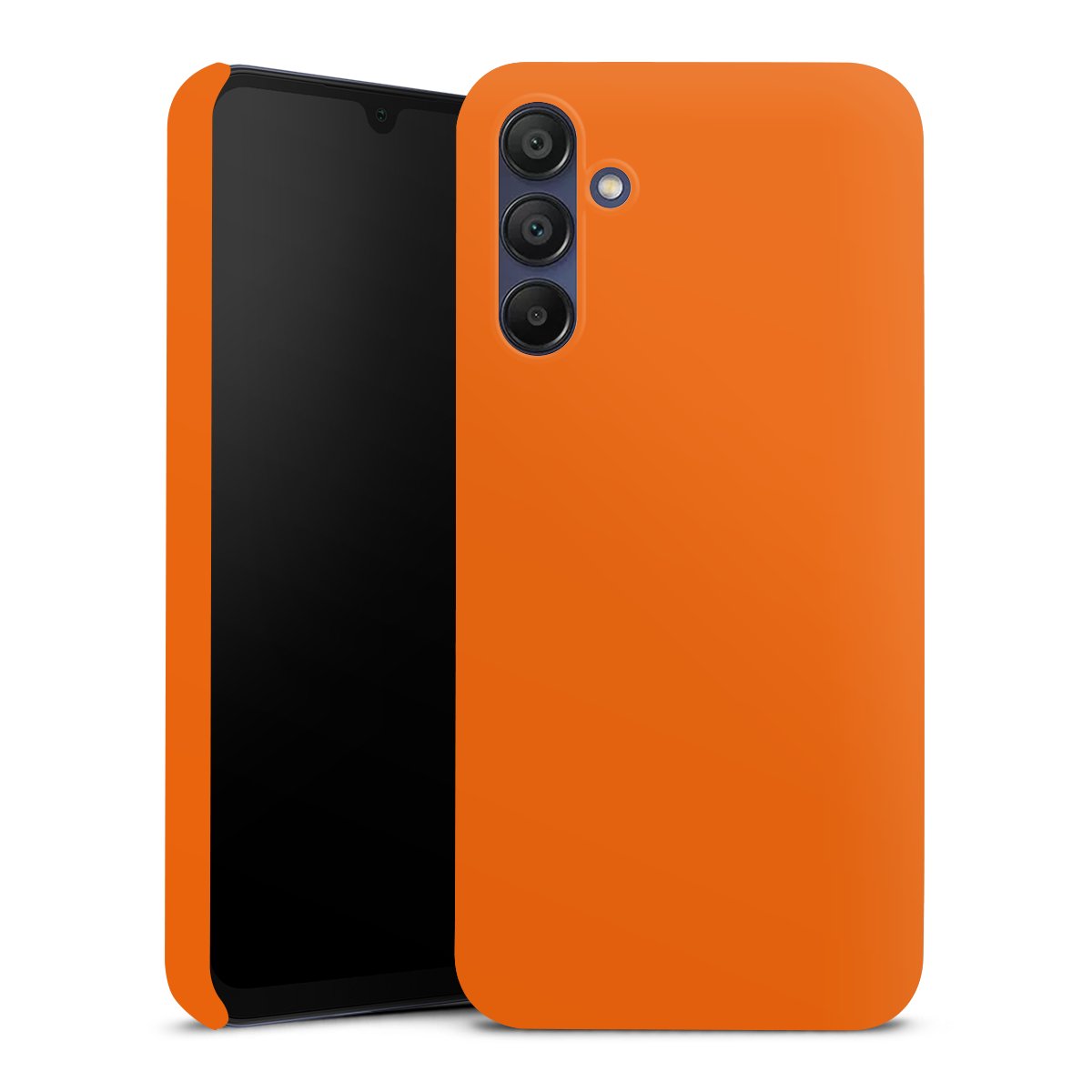 Galaxy A15 5G Handy Premium Case Smartphone Handyhülle Schutzhülle glänzend Orange Colour Unicoloured Premium Case