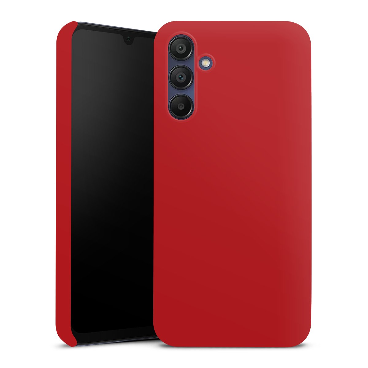 Galaxy A15 5G Handy Premium Case Smartphone Handyhülle Schutzhülle glänzend Colour Unicoloured Red Premium Case