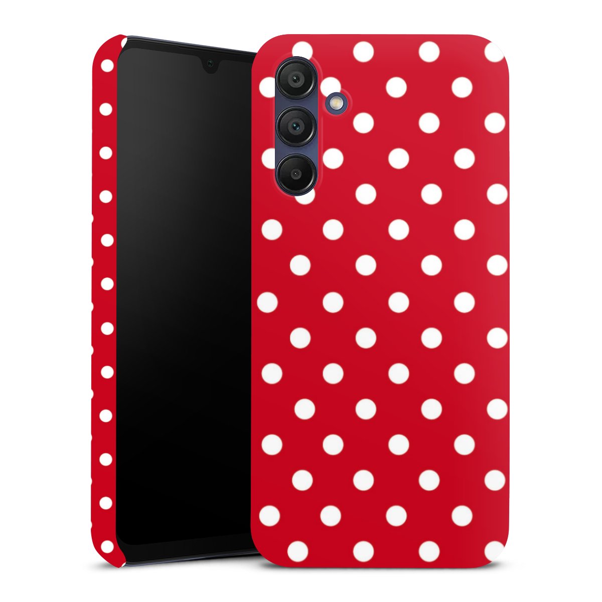 Galaxy A15 5G Handy Premium Case Smartphone Handyhülle Schutzhülle glänzend Points Polka Dots Retro Premium Case