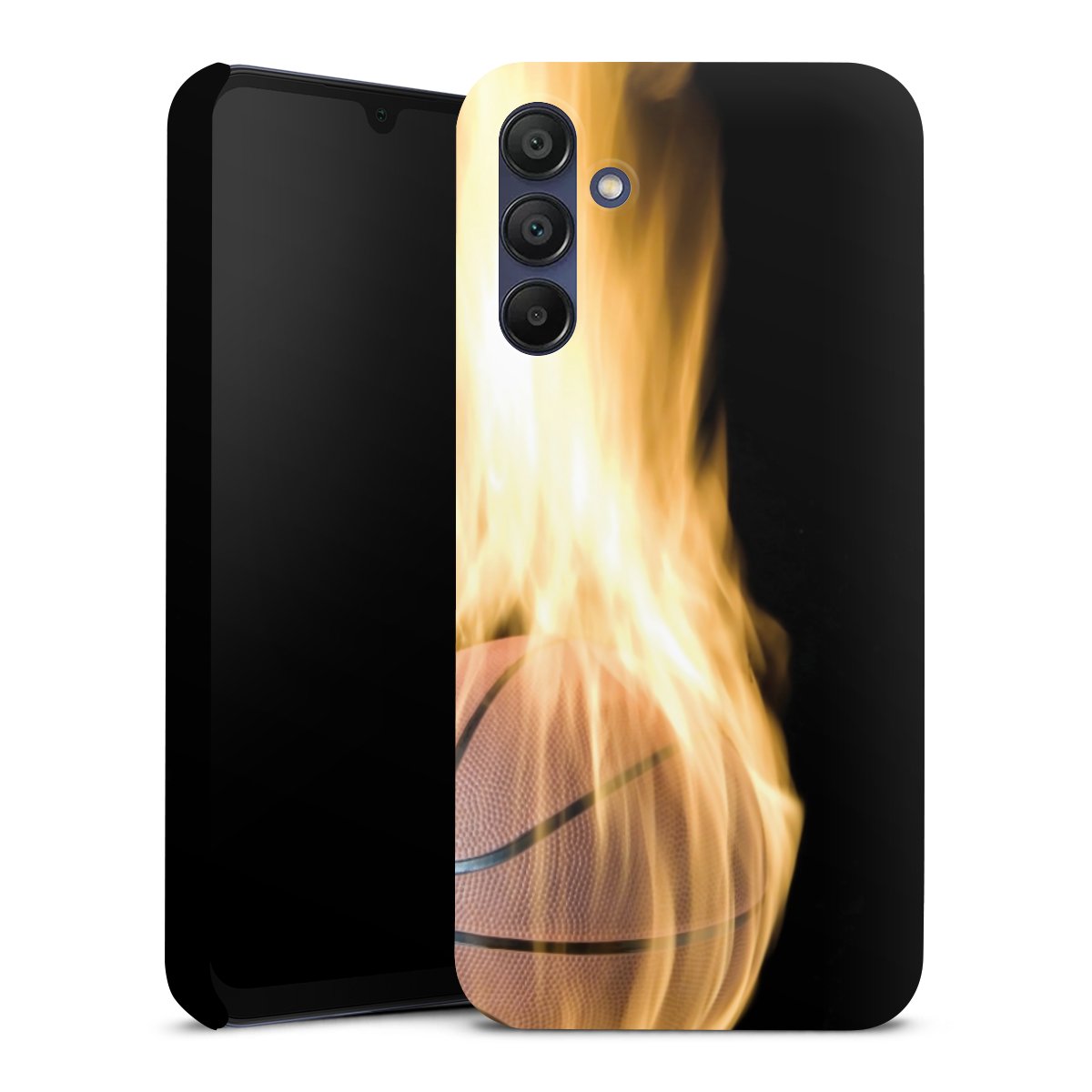 Galaxy A15 5G Handy Premium Case Smartphone Handyhülle Schutzhülle glänzend Basketball Sports Fire Premium Case