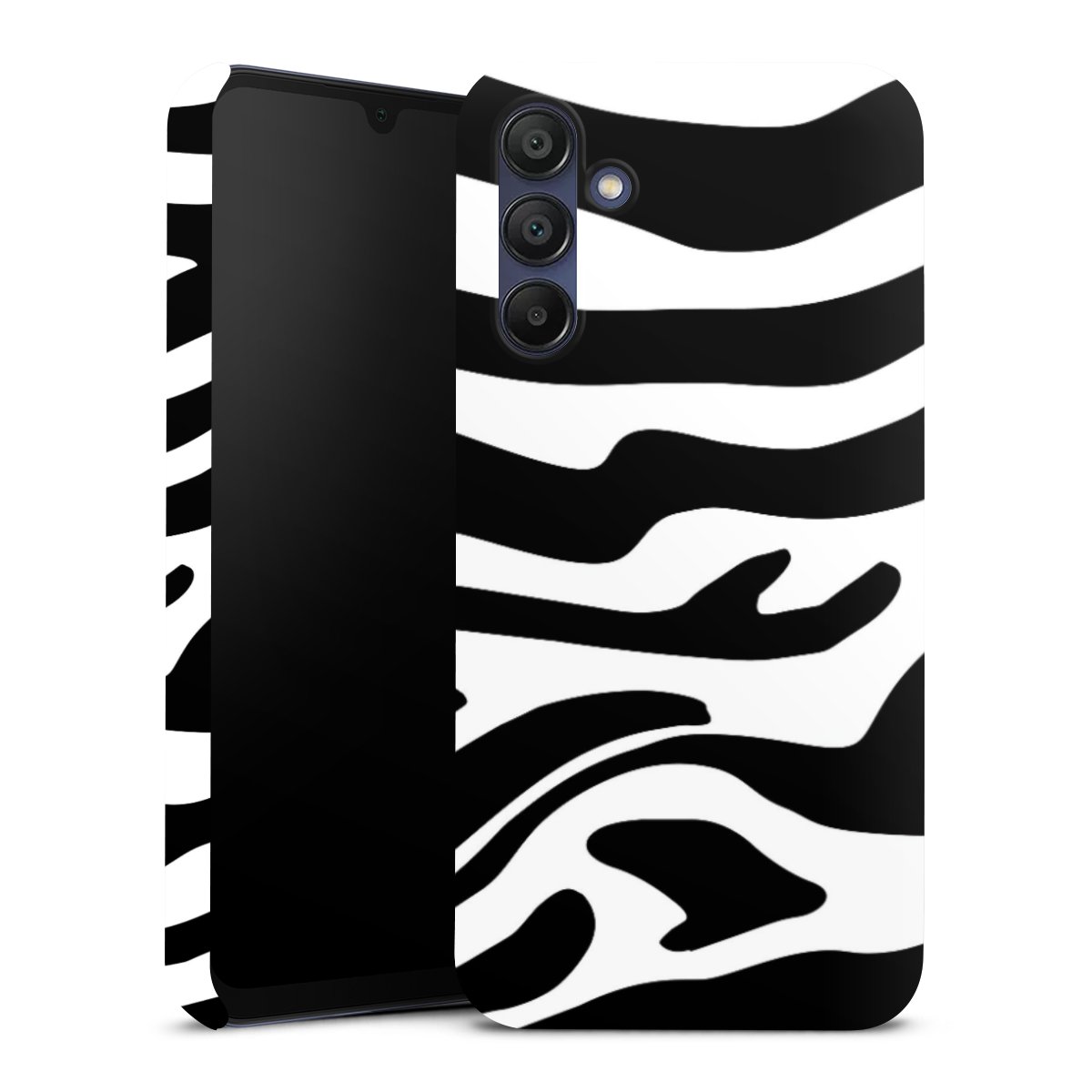 Galaxy A15 5G Handy Premium Case Smartphone Handyhülle Schutzhülle glänzend Zebra Animal Look Animal Print Premium Case