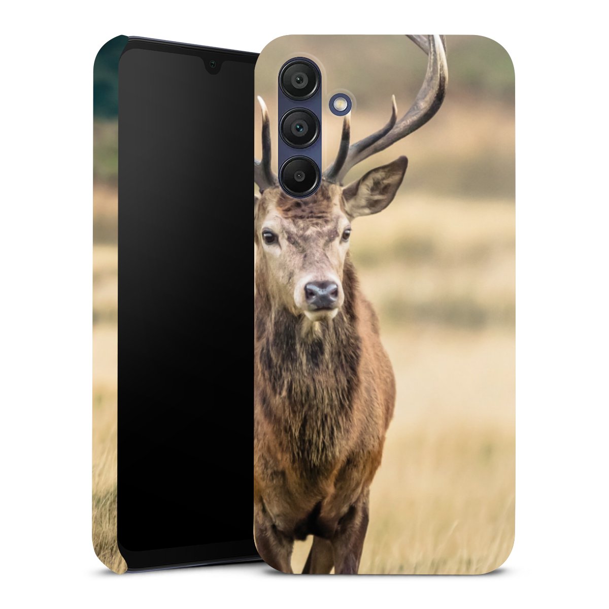 Galaxy A15 5G Handy Premium Case Smartphone Handyhülle Schutzhülle glänzend Deer Meadow Forrest Premium Case