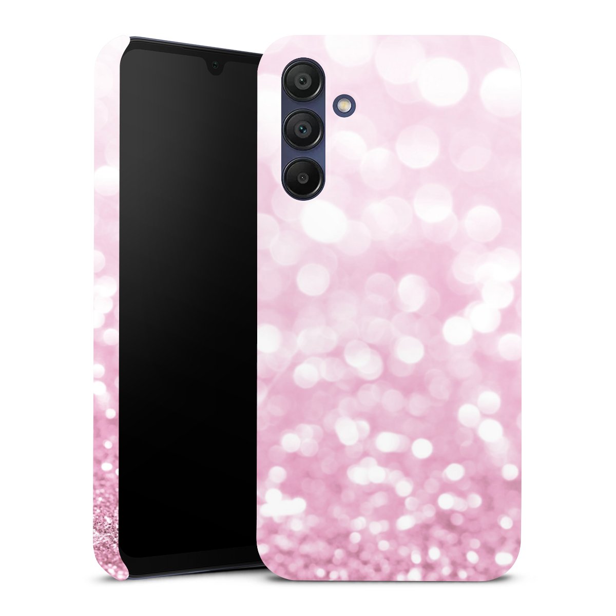 Galaxy A15 5G Handy Premium Case Smartphone Handyhülle Schutzhülle glänzend Glitzer Pink Shine Premium Case