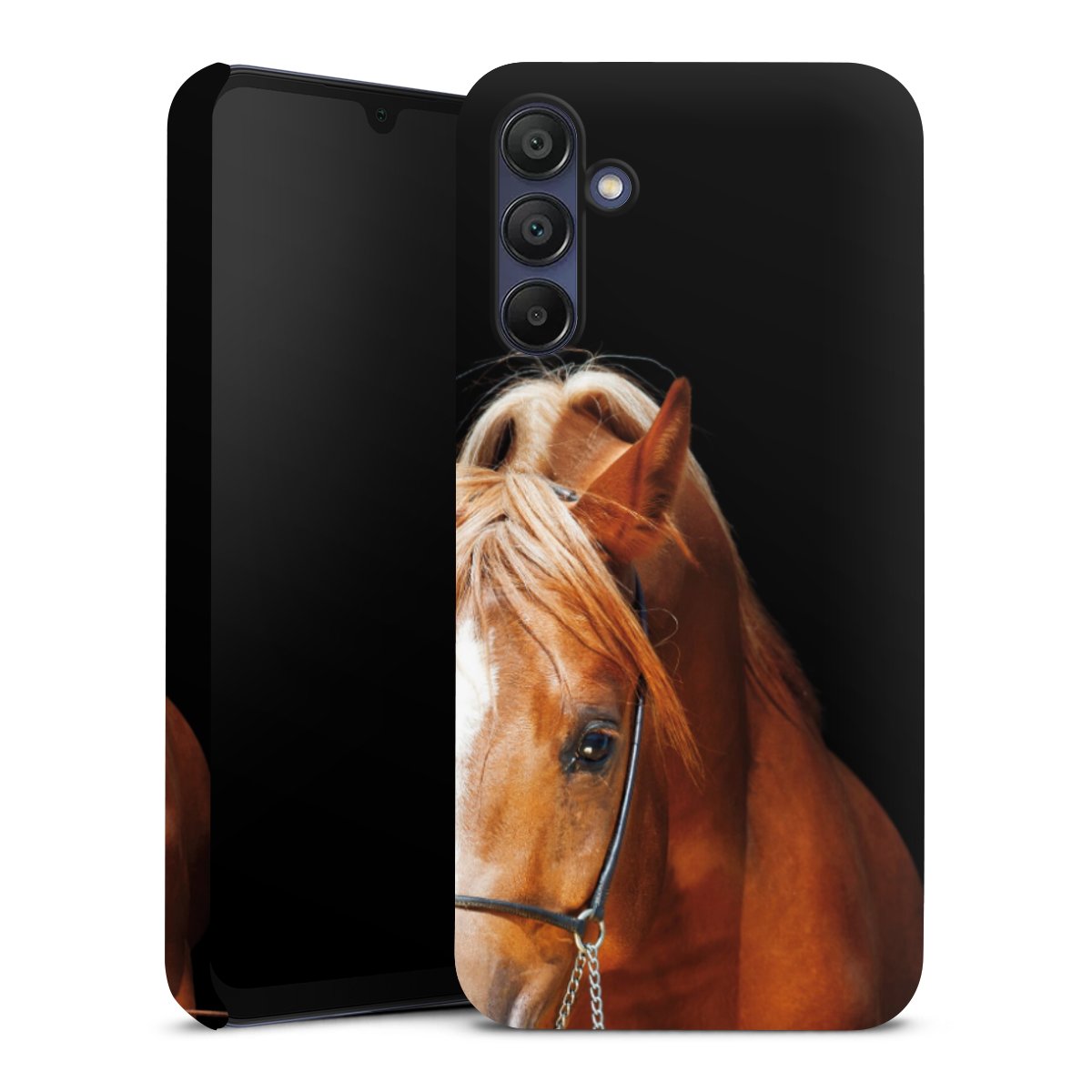 Galaxy A15 5G Handy Premium Case Smartphone Handyhülle Schutzhülle glänzend Mare Horse Hobby Premium Case