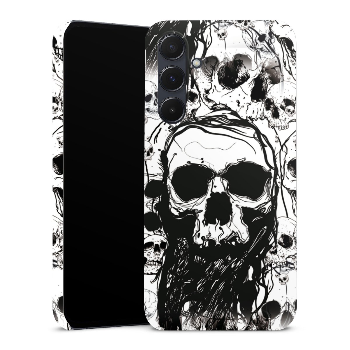 Galaxy A55 5G Handy Premium Case Smartphone Handyhülle Schutzhülle matt Totenkopf Halloween Premium Case