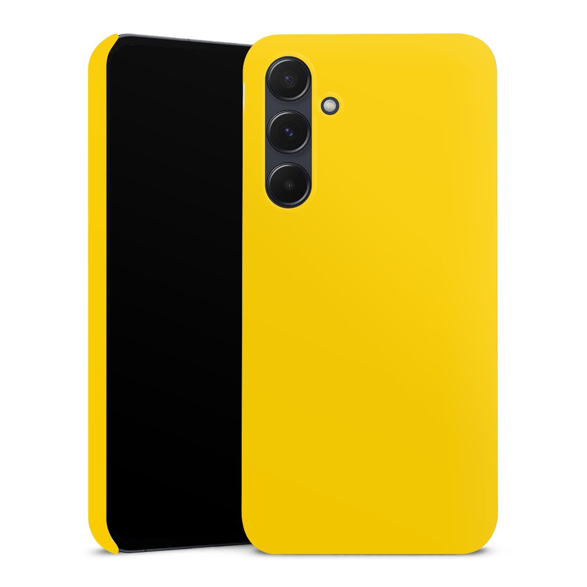 Galaxy A55 5G Handy Premium Case Smartphone Handyhülle Schutzhülle matt Yellow Unicoloured Colour Premium Case