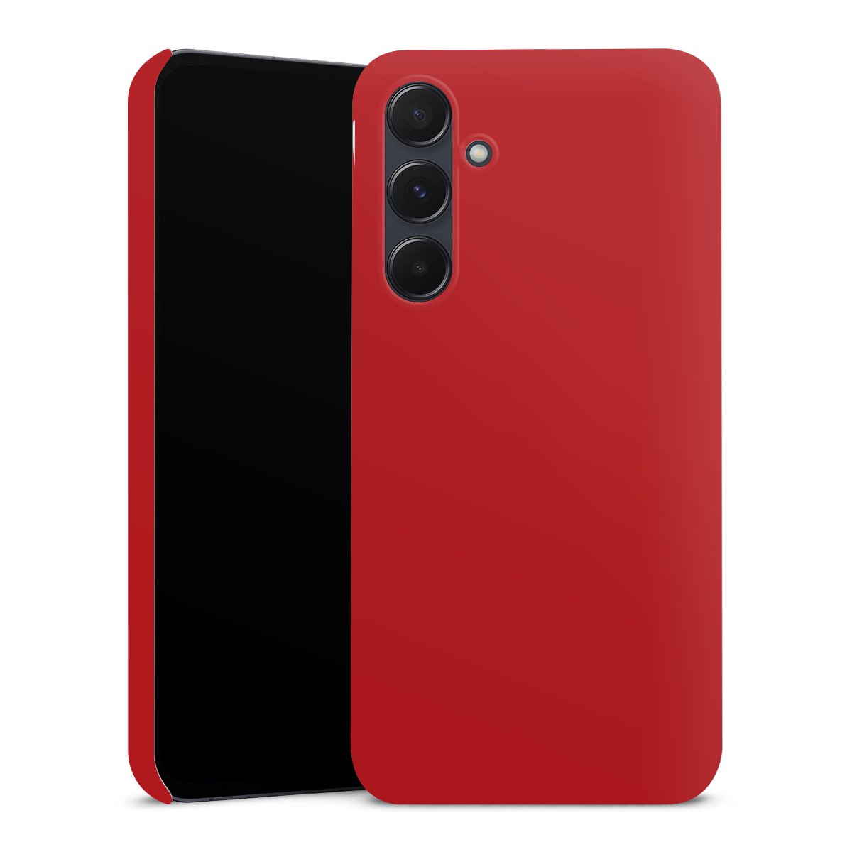 Galaxy A55 5G Handy Premium Case Smartphone Handyhülle Schutzhülle matt Colour Unicoloured Red Premium Case