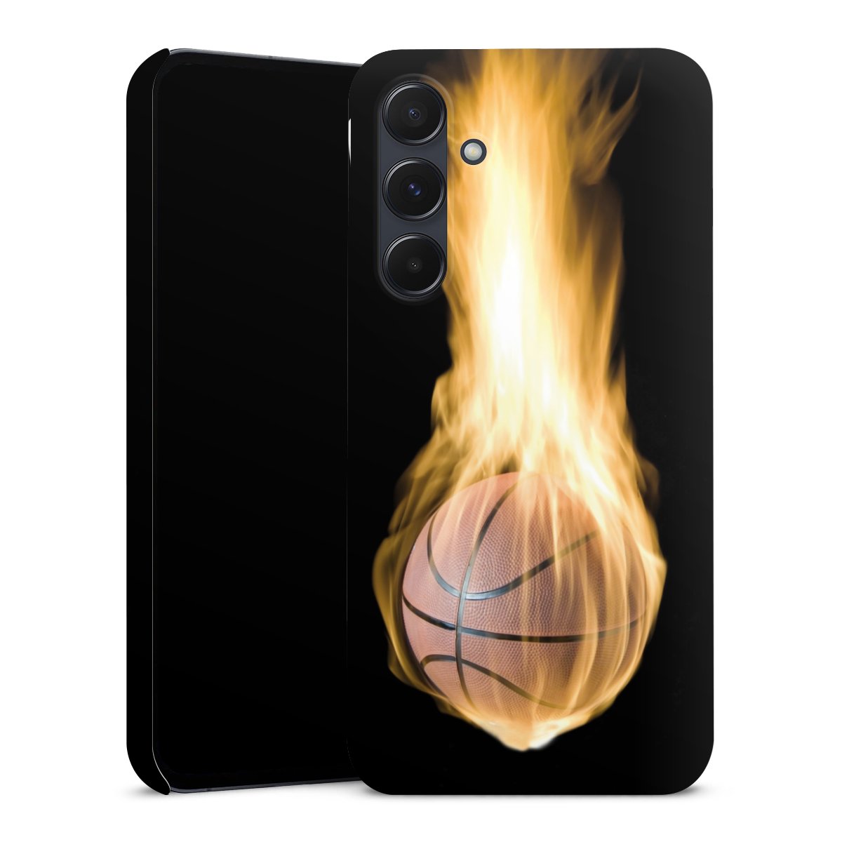 Galaxy A55 5G Handy Premium Case Smartphone Handyhülle Schutzhülle matt Basketball Sports Fire Premium Case