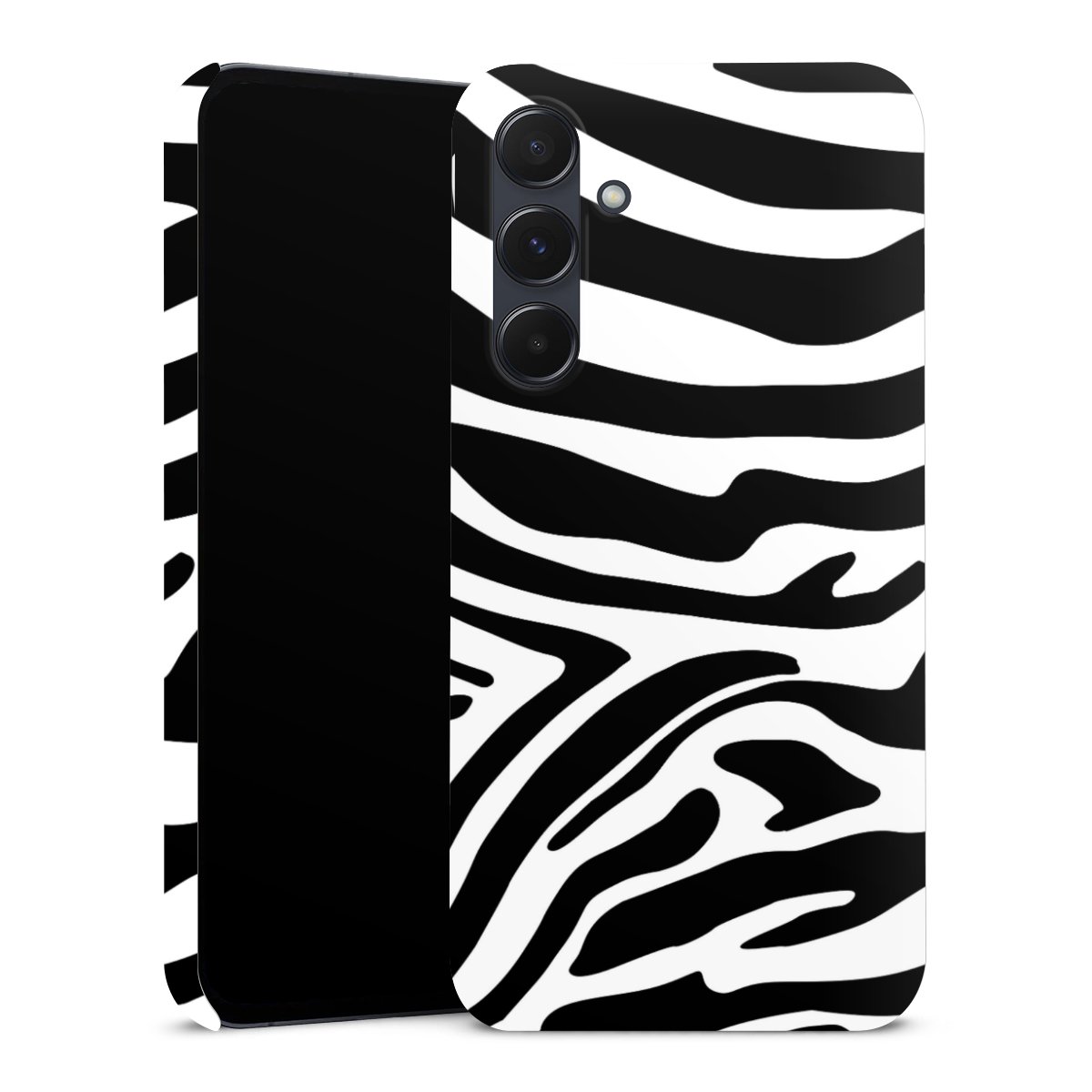 Galaxy A55 5G Handy Premium Case Smartphone Handyhülle Schutzhülle matt Zebra Animal Look Animal Print Premium Case