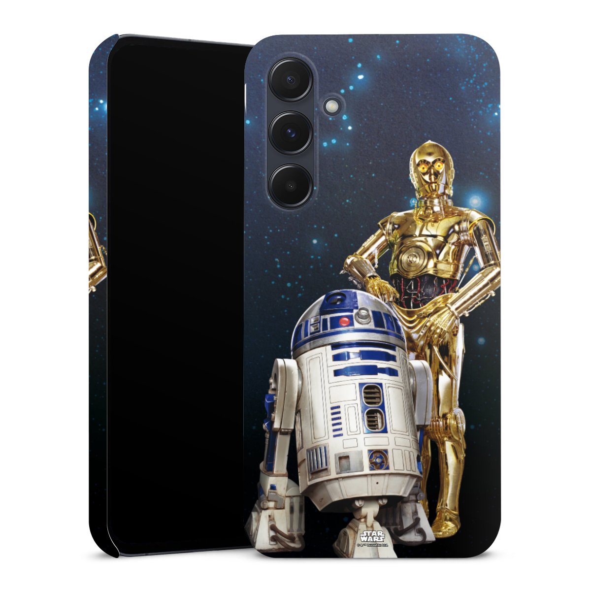 Galaxy A55 5G Handy Premium Case Smartphone Handyhülle Schutzhülle matt Weltall Star Wars R2d2 Premium Case