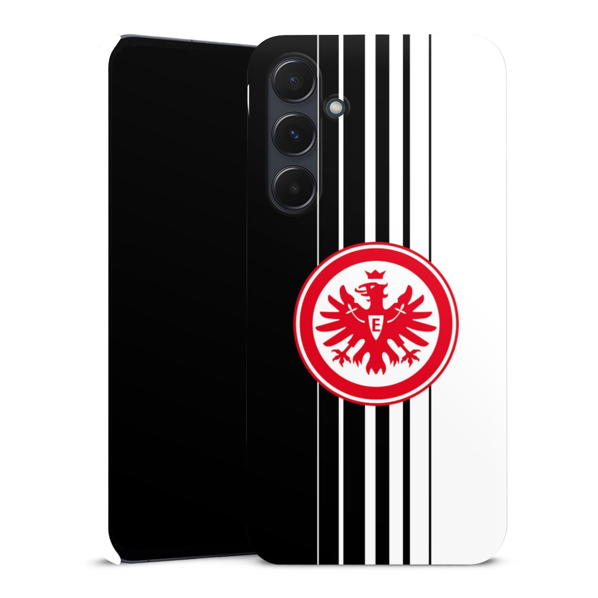 Galaxy A55 5G Handy Premium Case Smartphone Handyhülle Schutzhülle matt Stripes Eintracht Frankfurt Official Licensed Product Premium Case