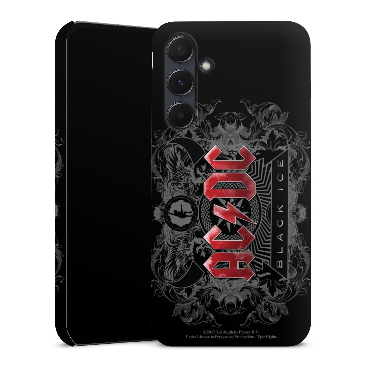 Galaxy A55 5G Handy Premium Case Smartphone Handyhülle Schutzhülle matt Merchandise Black Ice Acdc Premium Case